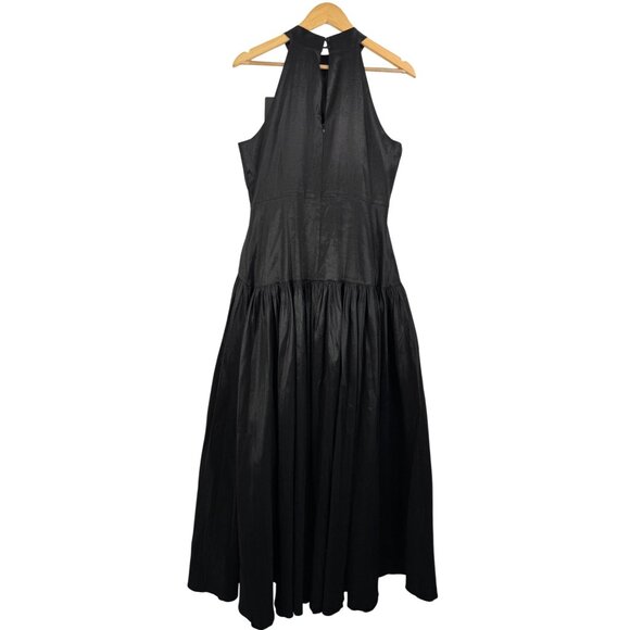 Forever Amelia Ruby Dress pleated maxi cocktail halter Black‎ sz 16 - Picture 5 of 10